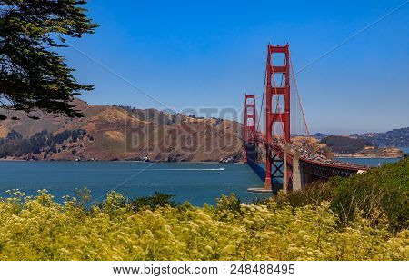 Golden Gate Bridge In San Francisco On A Clear Day