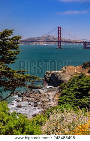 Golden Gate Bridge In San Francisco On A Clear Day