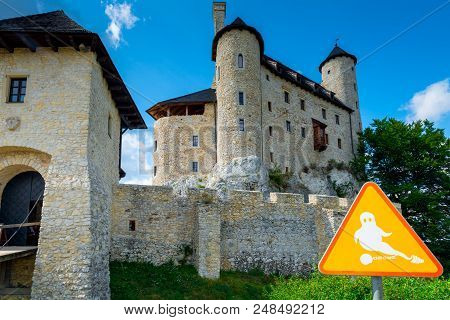 Castle Bobolice Is A Royal Castle Built In The 14Th Century In The Village Of Bobolice In Poland. Th