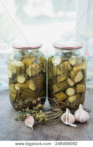 Conservation Of Green Cucumbers, Conservation For The Winter