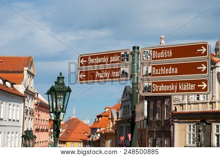 Orientation Boards At Old Town With View - Prague