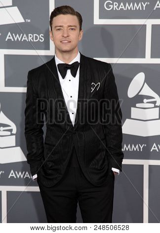 LOS ANGELES - FEB 10:  Justin Timberlake arrives to the 2013 Grammy Awards  on February 10, 2013 in Hollywood, CA                