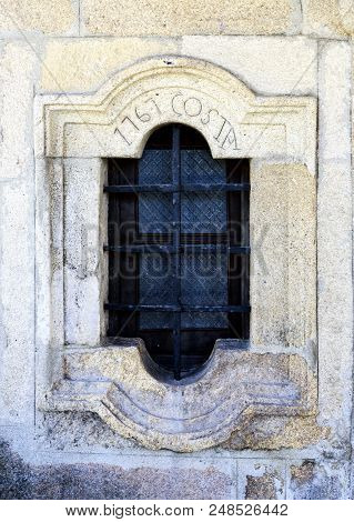Small Barred Window With The Inscription 1767 Costa Of The Chapel Of Saint Anthony (capela De Santo 