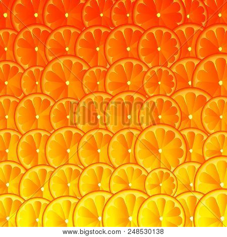 Orange Lemon Grapefruit Art Background. Vector Illustration