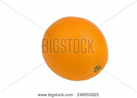 Ripe Orange Fresh Orange, Isolated On White Background