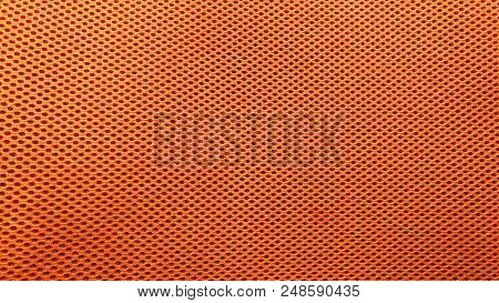 The Orange Nylon Fabric Pattern Texture Background.