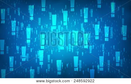 The Blue Exclamation Marks Random Pattern Background.