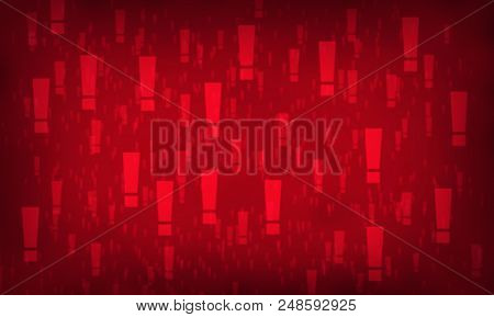 The Red Exclamation Marks Random Pattern Background.