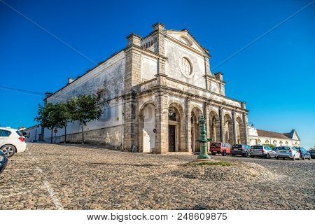 Evora, Portugal - June 7, 2018 : Street View Of The Historic Centre Of Evora, Portugal. The Historic
