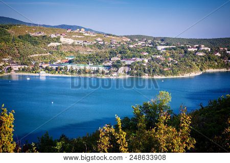 Panorama Of Lake Abrau Near Abrau-dyurso Village, Russia