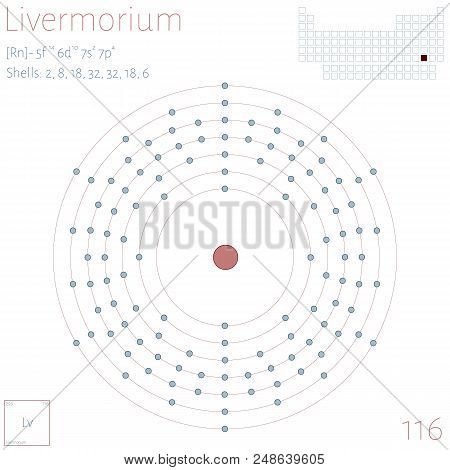 Large And Colorful Infographic On The Element Of Livermorium.