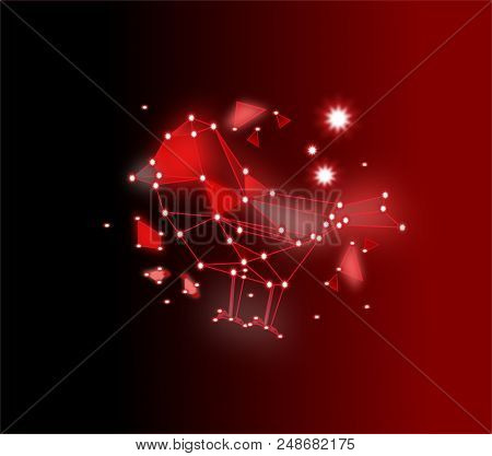 Low Poly,red,bird,vector,animal,line,fly,background