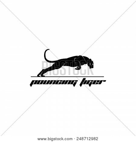 On The Logo Is An Abstract Image Of A Panther In A Jump.