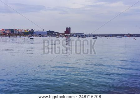 Village And Port Of Carino. Ria De Ortigueira. The Coruna. Spain. Europe