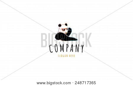 The Logo Shows A Funny Panda With Glasses.