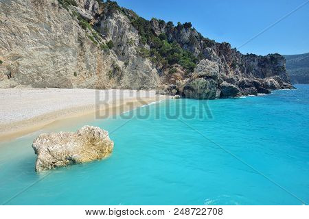 Megali Petra Beach, Lefkada Island, Levkas, Lefkas