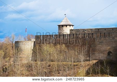 The Ivangorod Fortress. View From Estonian Side.
