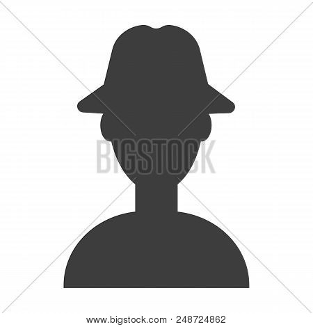 Male User Account Profile On A White Background.