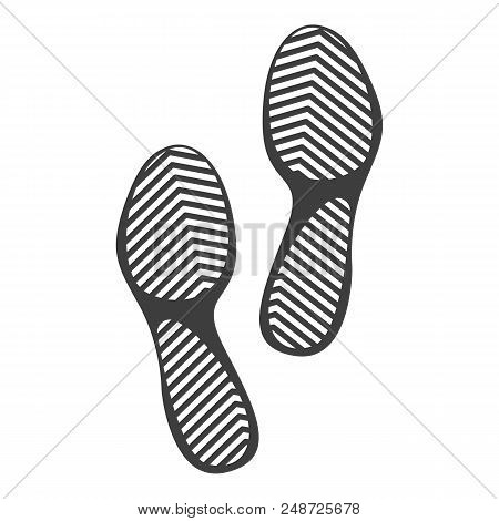 Sole Print Illustration On White Background. Vector Art.