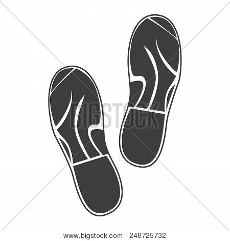 Sole Print Illustration On White Background. Vector Art.