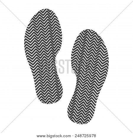 Sole Print Illustration On White Background. Vector Art.