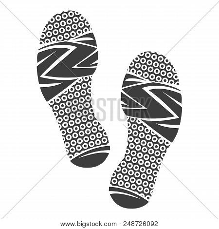 Sole Print Illustration On White Background. Vector Art.