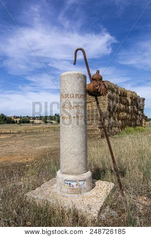 Waymark On The Way Of Saint James From Seville Known As The Via De La Plata, Spain