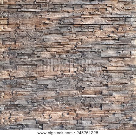 Ledgestone Wall Background For Design And Decoration