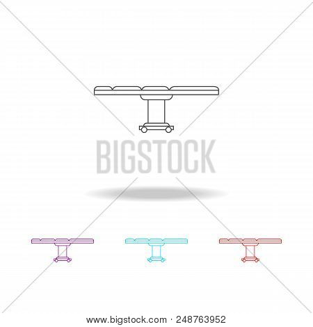 Operating Table Line Icon. Elements Of Medical Tools In Multi Colored Icons. Premium Quality Graphic