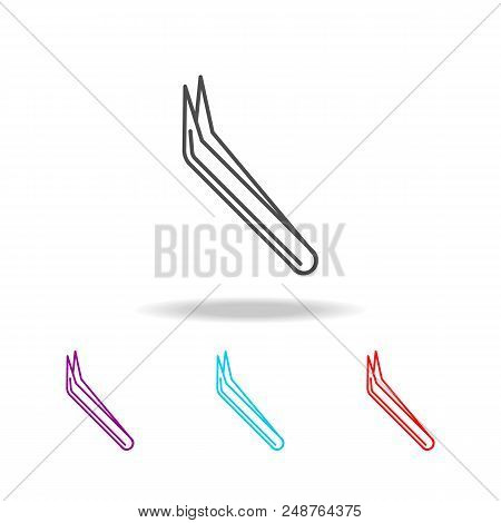 Tweezers Medical Line Icon. Elements Of Medical Tools In Multi Colored Icons. Premium Quality Graphi