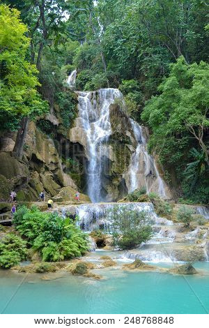 Kuang Si Waterfalls, Luang Phrabang, Laos Dpr.