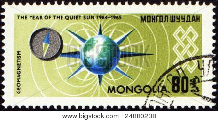 Geomagnetism efterforskning på Post stempel