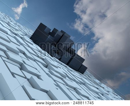 3d Futuristic Abstract Background . 3d Rendered Illustration