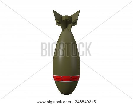 Freefall Bomb, Isolated On White. 3d Illustration