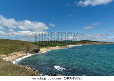 Landscape With Beach At The Mouth Of The Veleka River, Sinemorets Village, Burgas Region, Bulgaria