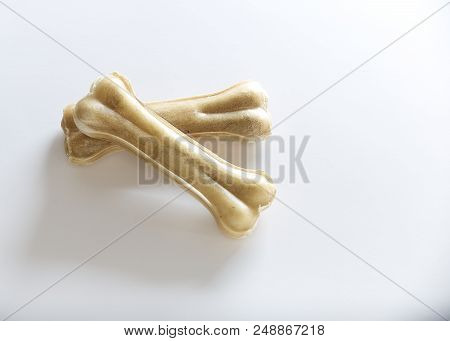 Dog Food Bones Isolated On White