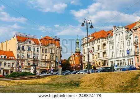 Bydgoszcz, Poland, May 31, 2018: Old Town In Bydgoszcz. Bydgoszcz Is Architecturally Rich City, With