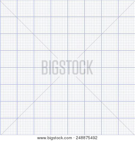 Grid Seamless Pattern. Blueprint Technical Grid Background. Vector Illustration.