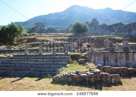 The Ruins Of Arcadian Gate, Peloponnes, Greece