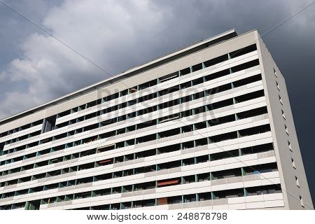 Dresden, Germany - May 10, 2018: Prager Zeile Condominium Building In Dresden, Germany. It Is One Of
