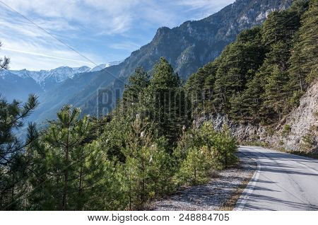 Road Near Mount Olympus National Park, Greece