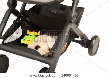 A Stroller On A White Background, Details Of A Stroller Close-up