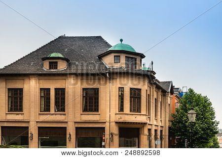VAALS, THE NETHERLANDS - June 10, 2018: Antique building view  in vaals city, Netherlands