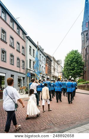 VAALS, THE NETHERLANDS - June 10, 2018: Street view of vaals city, Netherlands