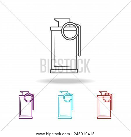 Hand Grenade Line Icon. Elements Of Military In Multi Colored Icons. Premium Quality Graphic Design 