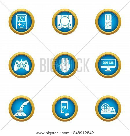 Game Dev Icons Set. Flat Set Of 9 Game Dev Vector Icons For Web Isolated On White Background
