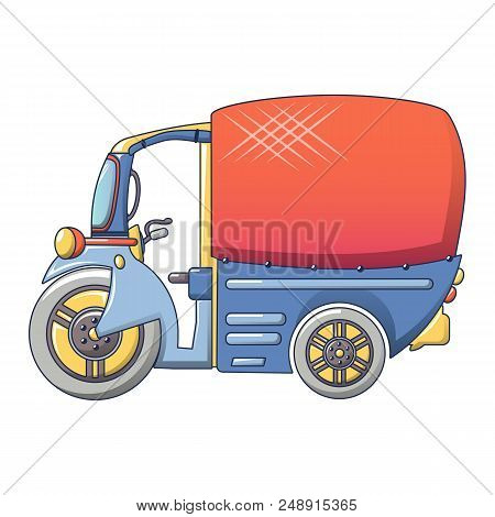 Thai Tuk Tuk Icon. Cartoon Of Thai Tuk Tuk Vector Icon For Web Design Isolated On White Background