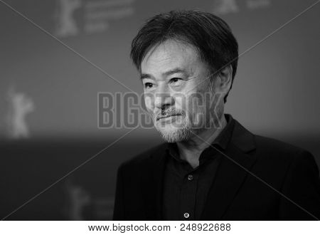 Kiyoshi Kurosawa poses at the 'Foreboding' (Yocho) photo call during the 68th Berlinale International Film Festival Berlin at Grand Hyatt Hotel on February 21, 2018 in Berlin, Germany. 
