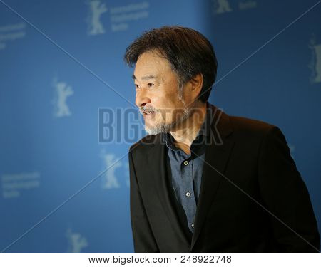 Kiyoshi Kurosawa poses at the 'Foreboding' (Yocho) photo call during the 68th Berlinale International Film Festival Berlin at Grand Hyatt Hotel on February 21, 2018 in Berlin, Germany. 