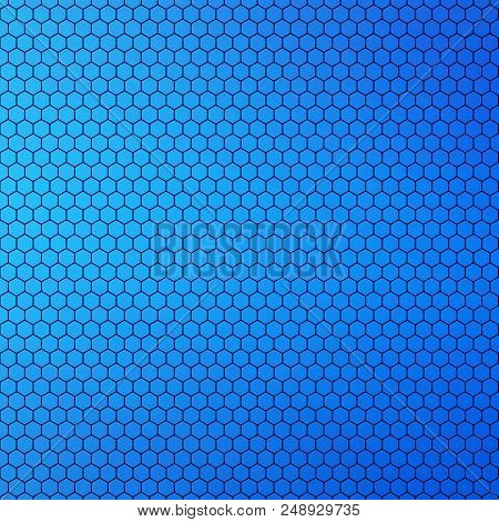 Blue Honeycomb Design Abstract Background. High Res.  Texture.